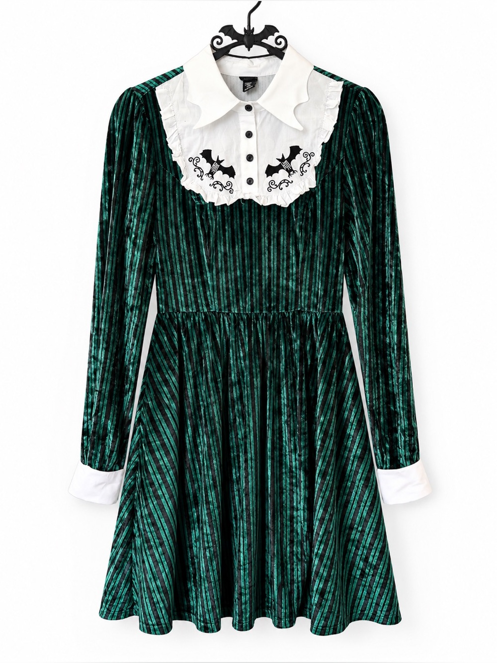 Her Universe Disney The Haunted Mansion Ghost Host Velvet Long-Sleeve Dress S